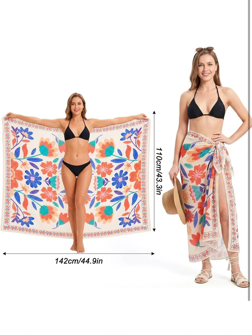 Floral Chiffon Multi wear Cover-Up